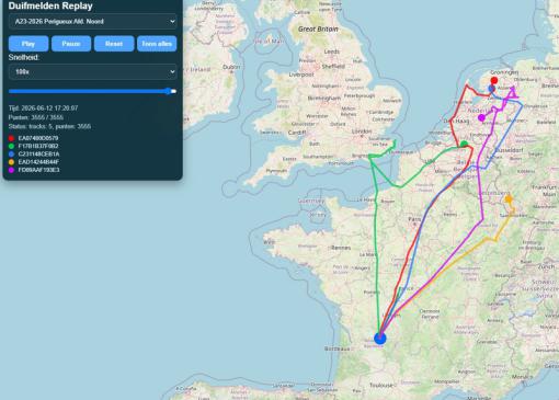 Live tracking: volg de vlucht naar huis 